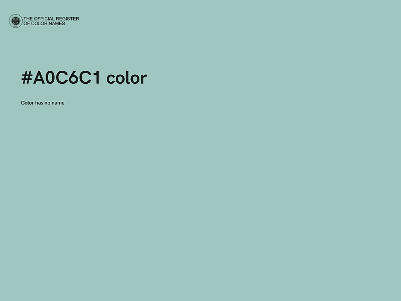 #A0C6C1 color image