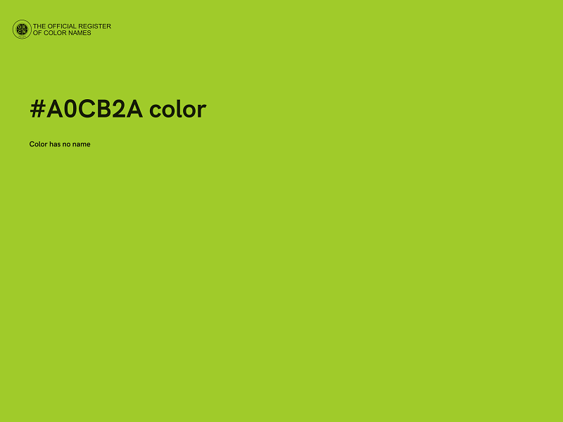 #A0CB2A color image