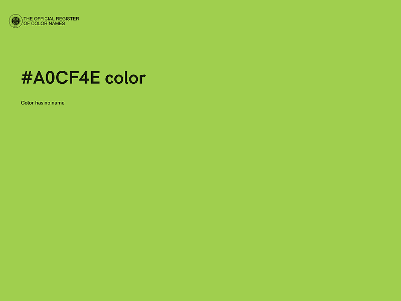 #A0CF4E color image