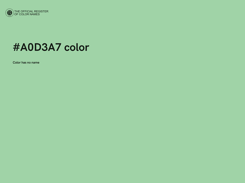 #A0D3A7 color image