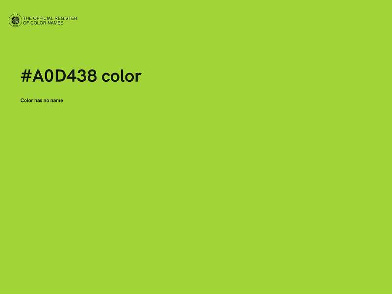 #A0D438 color image