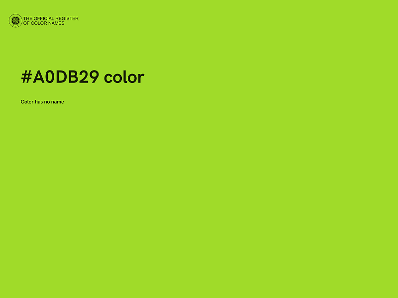 #A0DB29 color image