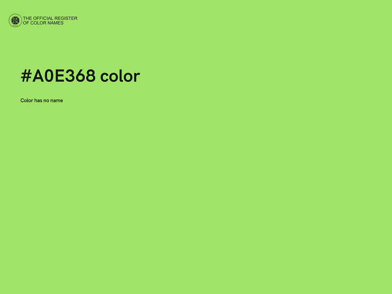 #A0E368 color image