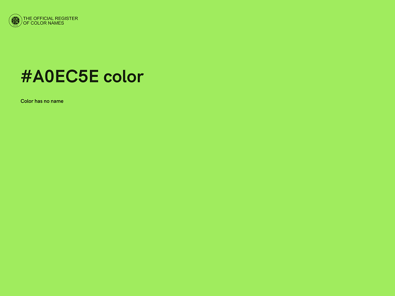 #A0EC5E color image