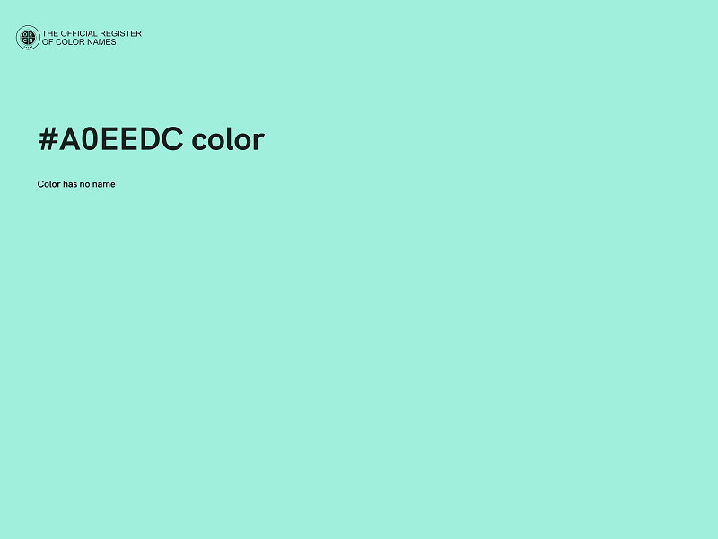 #A0EEDC color image