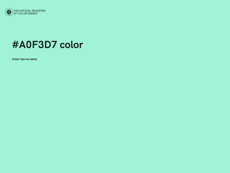 #A0F3D7 color image