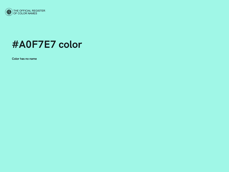 #A0F7E7 color image