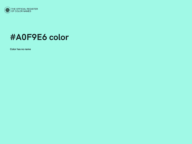 #A0F9E6 color image