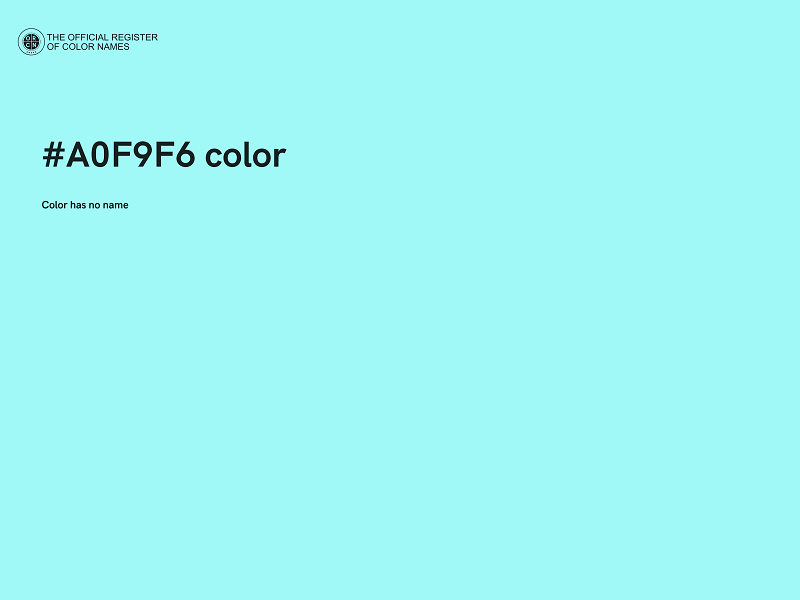 #A0F9F6 color image