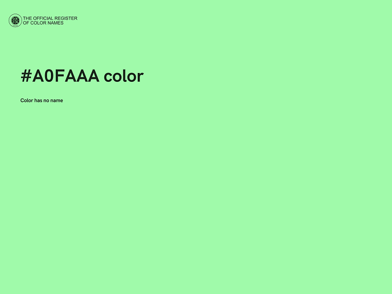 #A0FAAA color image