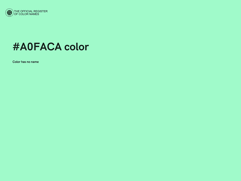 #A0FACA color image