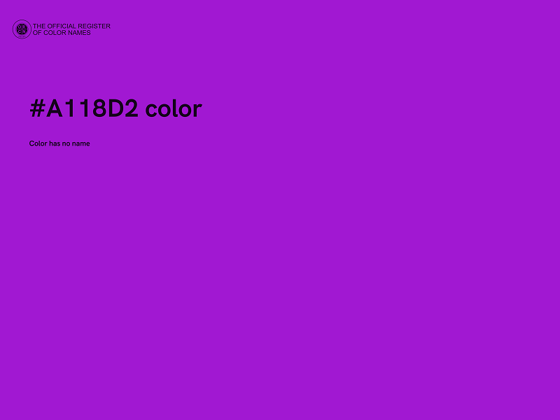 #A118D2 color image