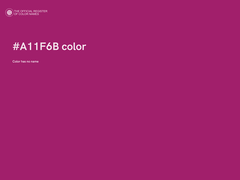 #A11F6B color image