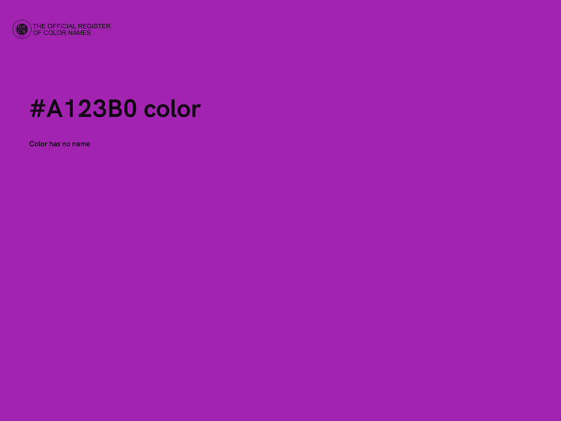 #A123B0 color image