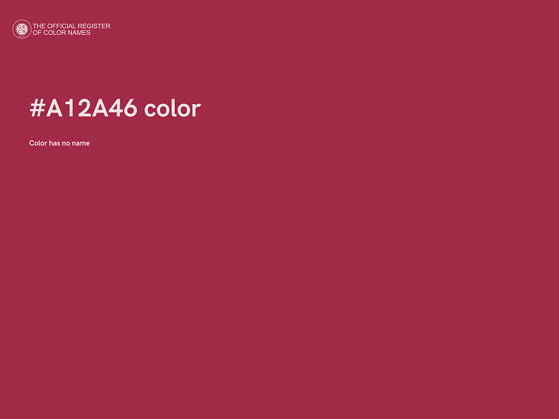 #A12A46 color image