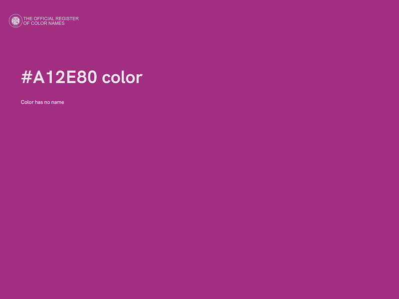 #A12E80 color image