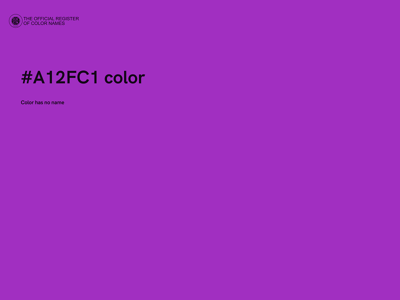 #A12FC1 color image