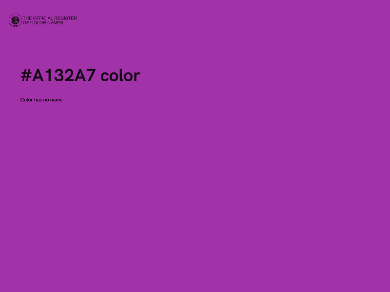 #A132A7 color image