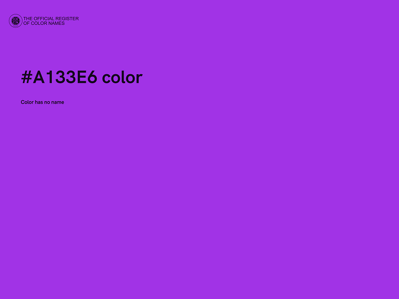 #A133E6 color image