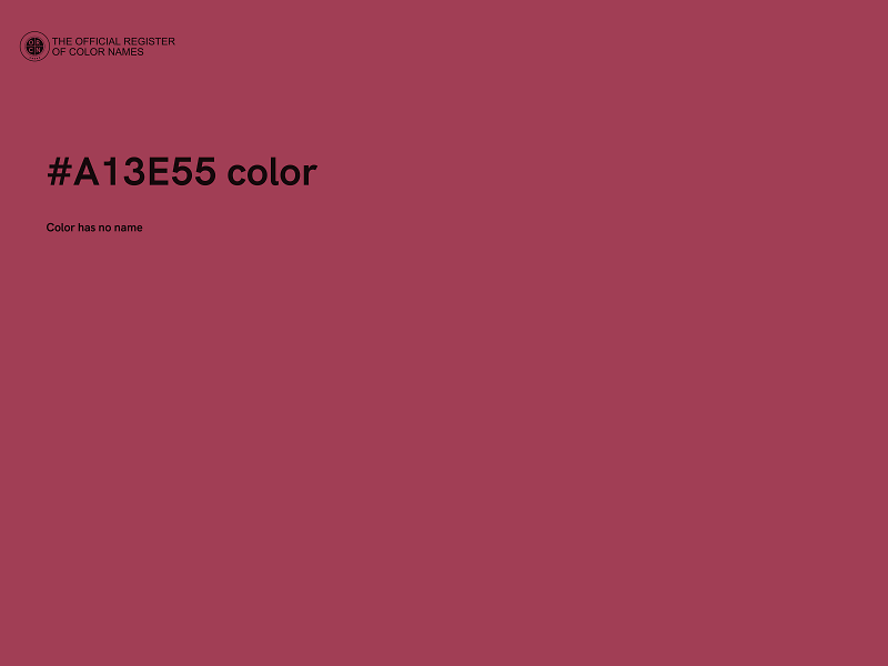 #A13E55 color image