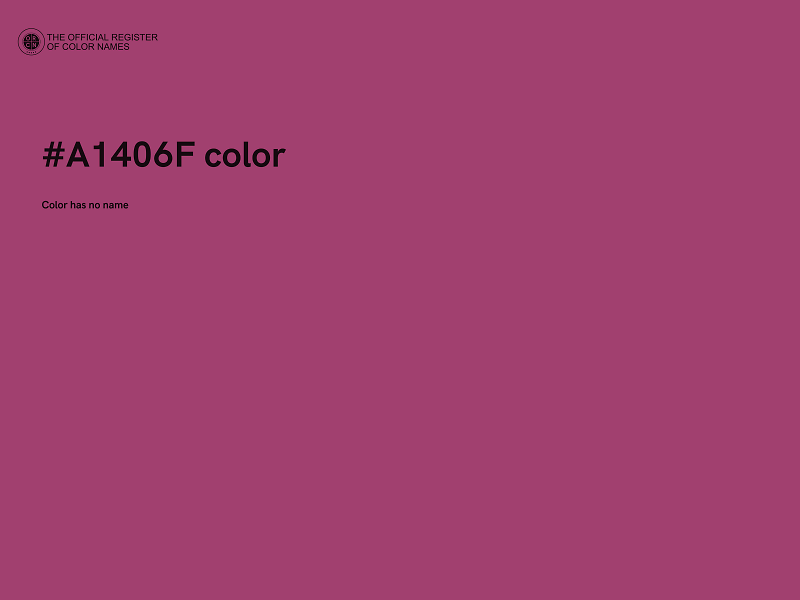 #A1406F color image