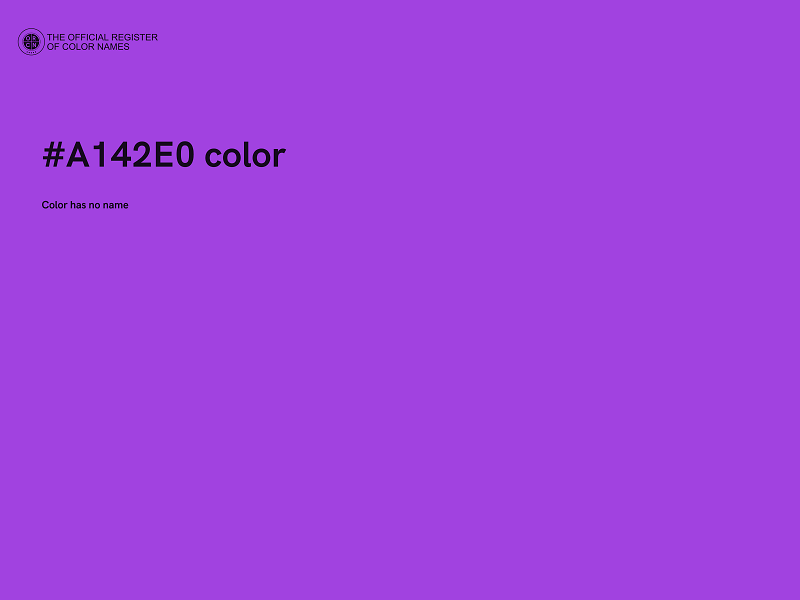 #A142E0 color image