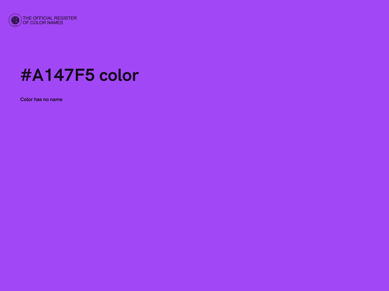 #A147F5 color image