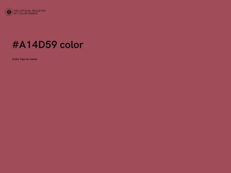 #A14D59 color image