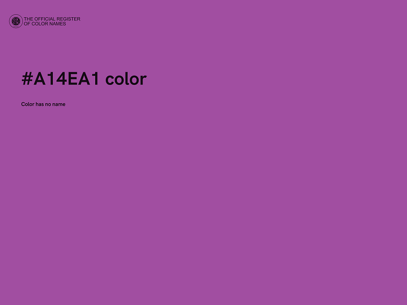 #A14EA1 color image