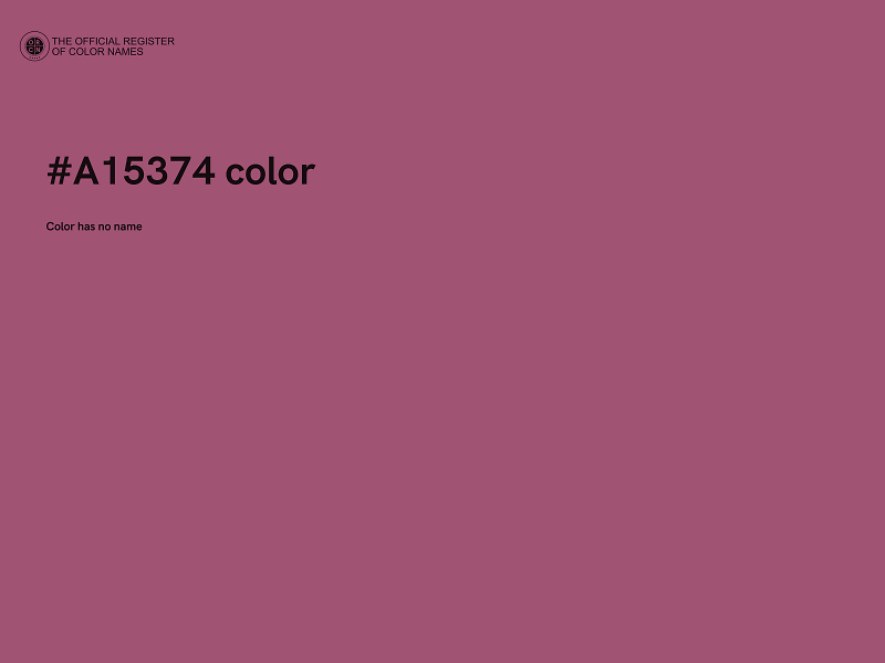 #A15374 color image