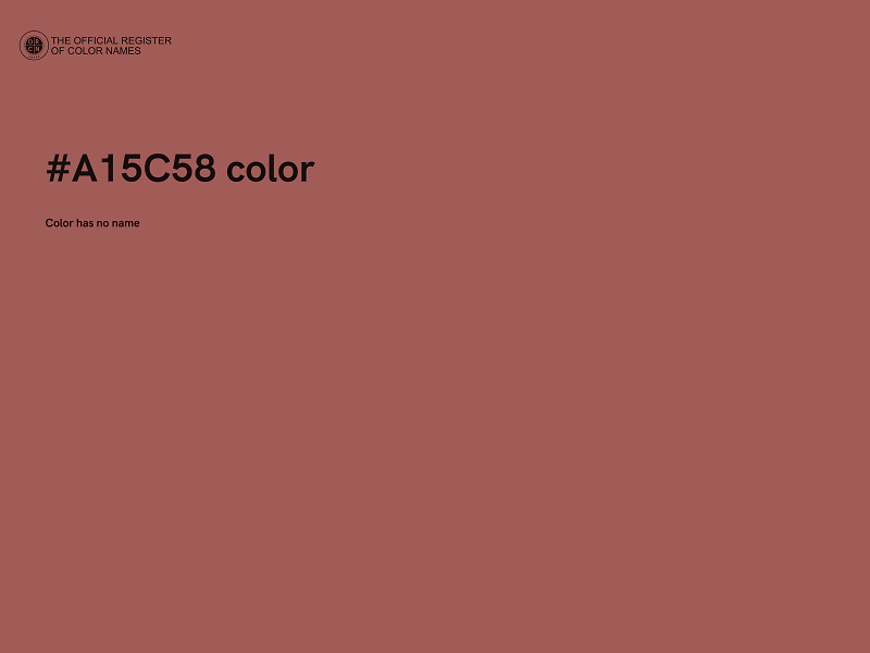 #A15C58 color image