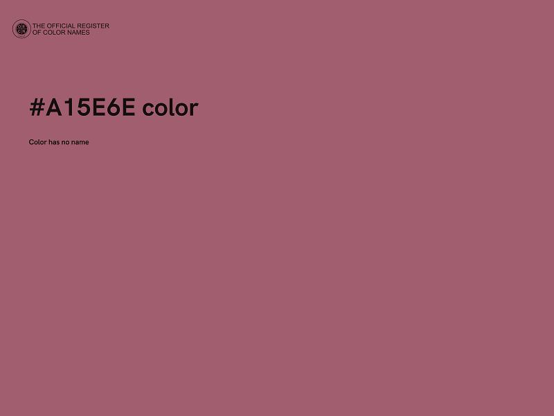 #A15E6E color image