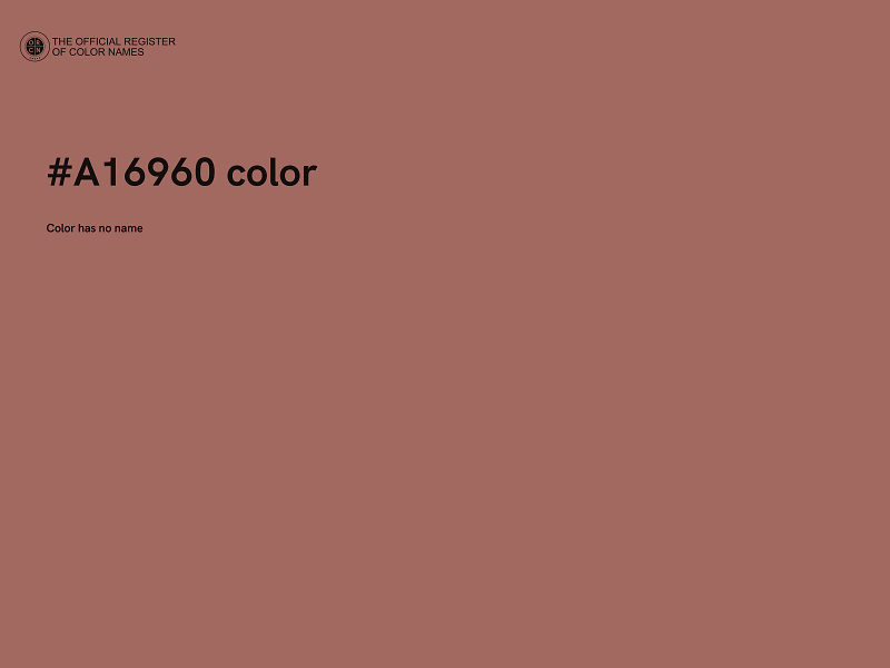 #A16960 color image