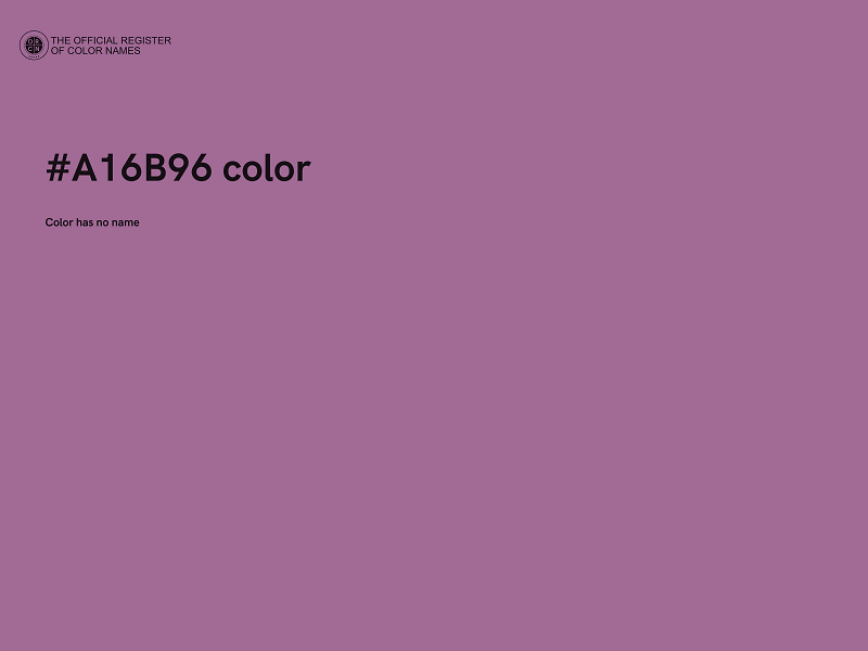 #A16B96 color image