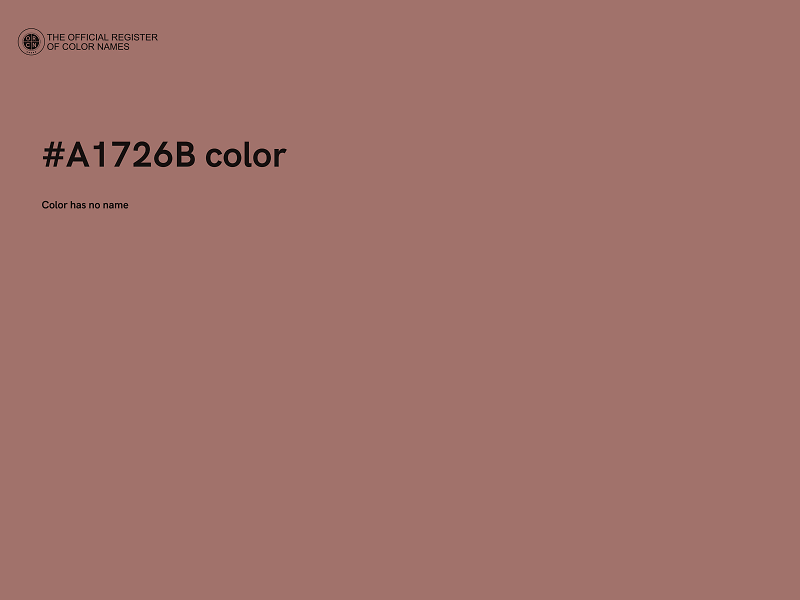 #A1726B color image