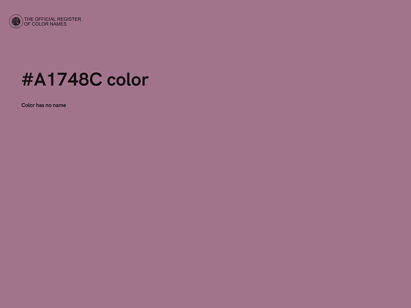 #A1748C color image