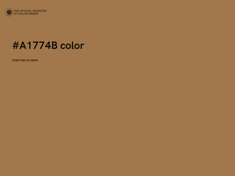 #A1774B color image