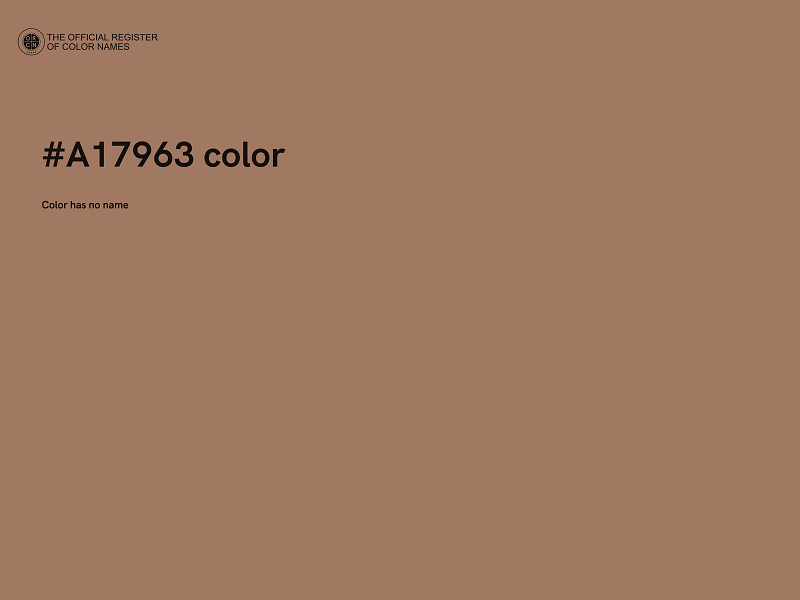 #A17963 color image