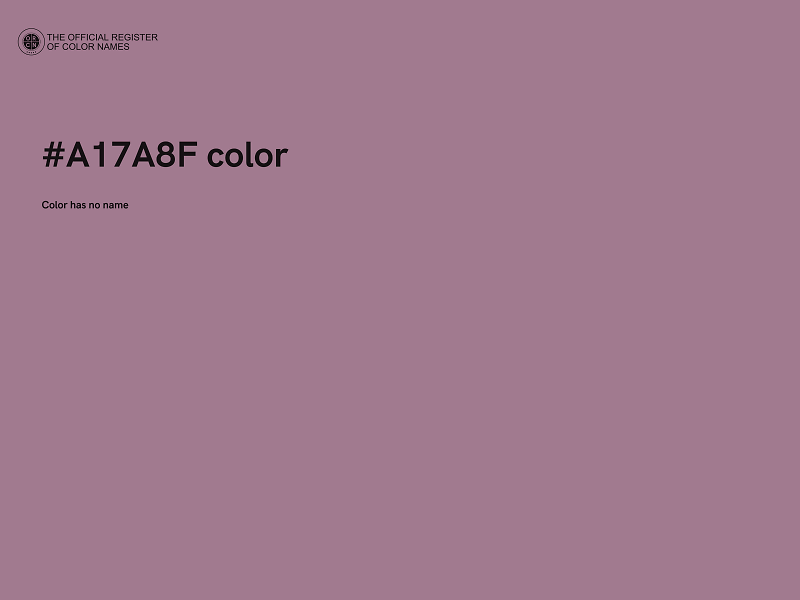 #A17A8F color image