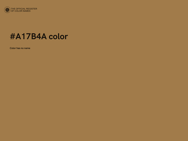 #A17B4A color image