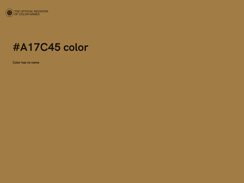 #A17C45 color image