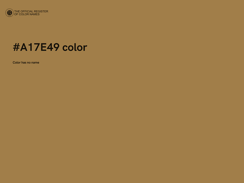 #A17E49 color image