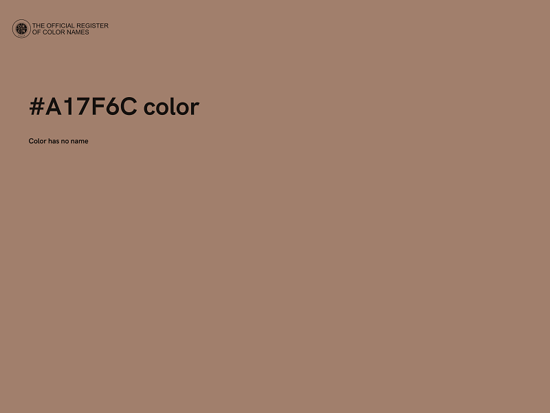 #A17F6C color image