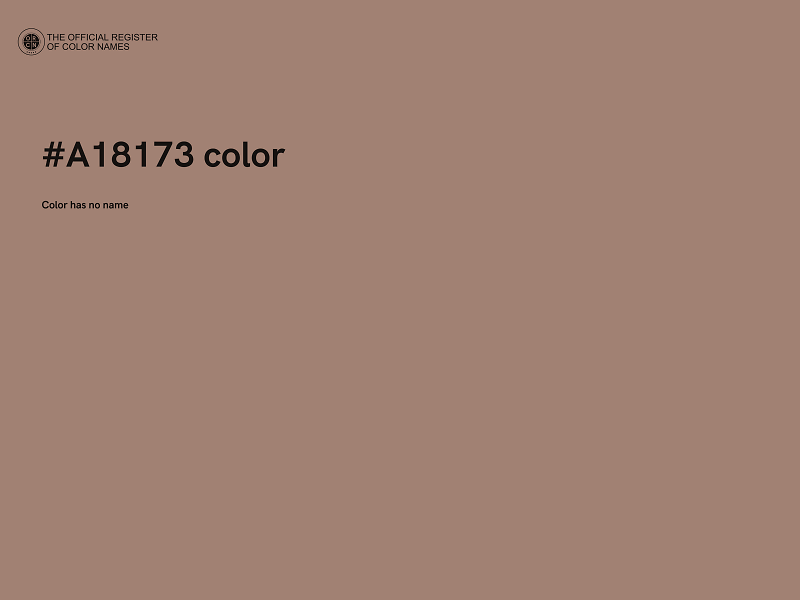 #A18173 color image