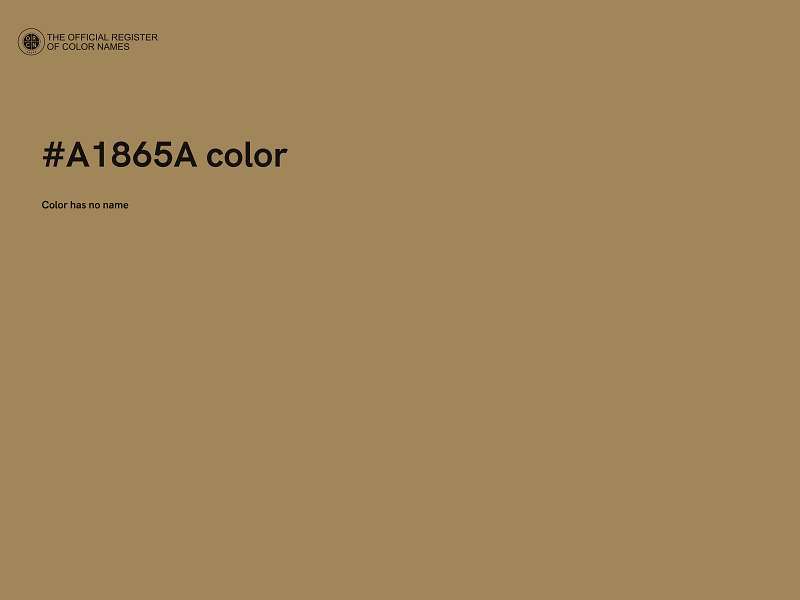 #A1865A color image