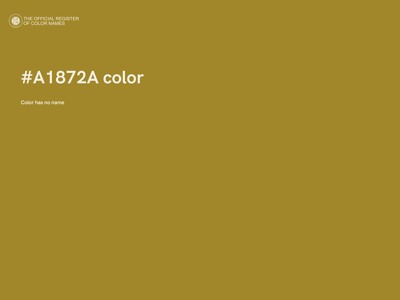 #A1872A color image