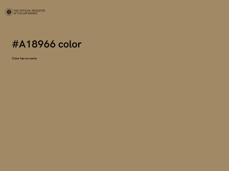 #A18966 color image