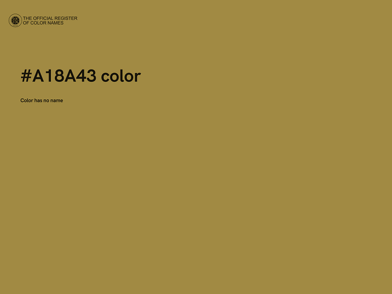 #A18A43 color image