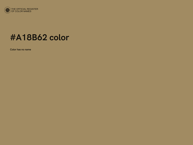 #A18B62 color image