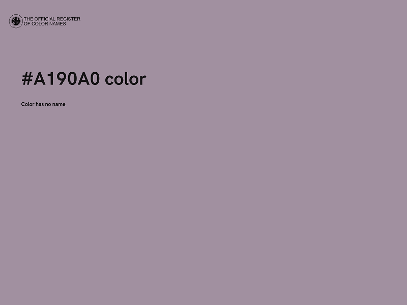 #A190A0 color image